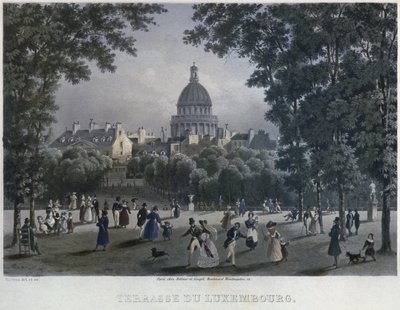 Jardin du Luxembourg, engraved by Frederic Martens, 1832 by Frederic Martens